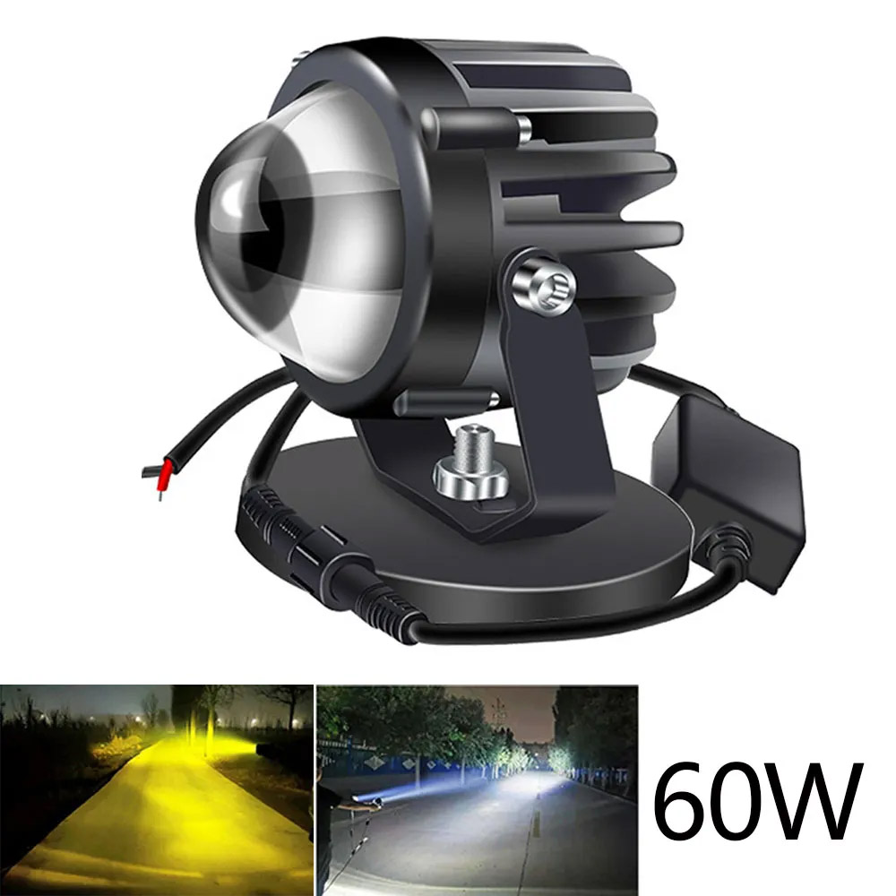 Universal Motorcycle Led Headlight Projector - ไฟเลเซอร์ LED สำหรับรถบรรทุก SUV ไฟตัดหมอกเครื่องฉายภาพด้านข้าง LED