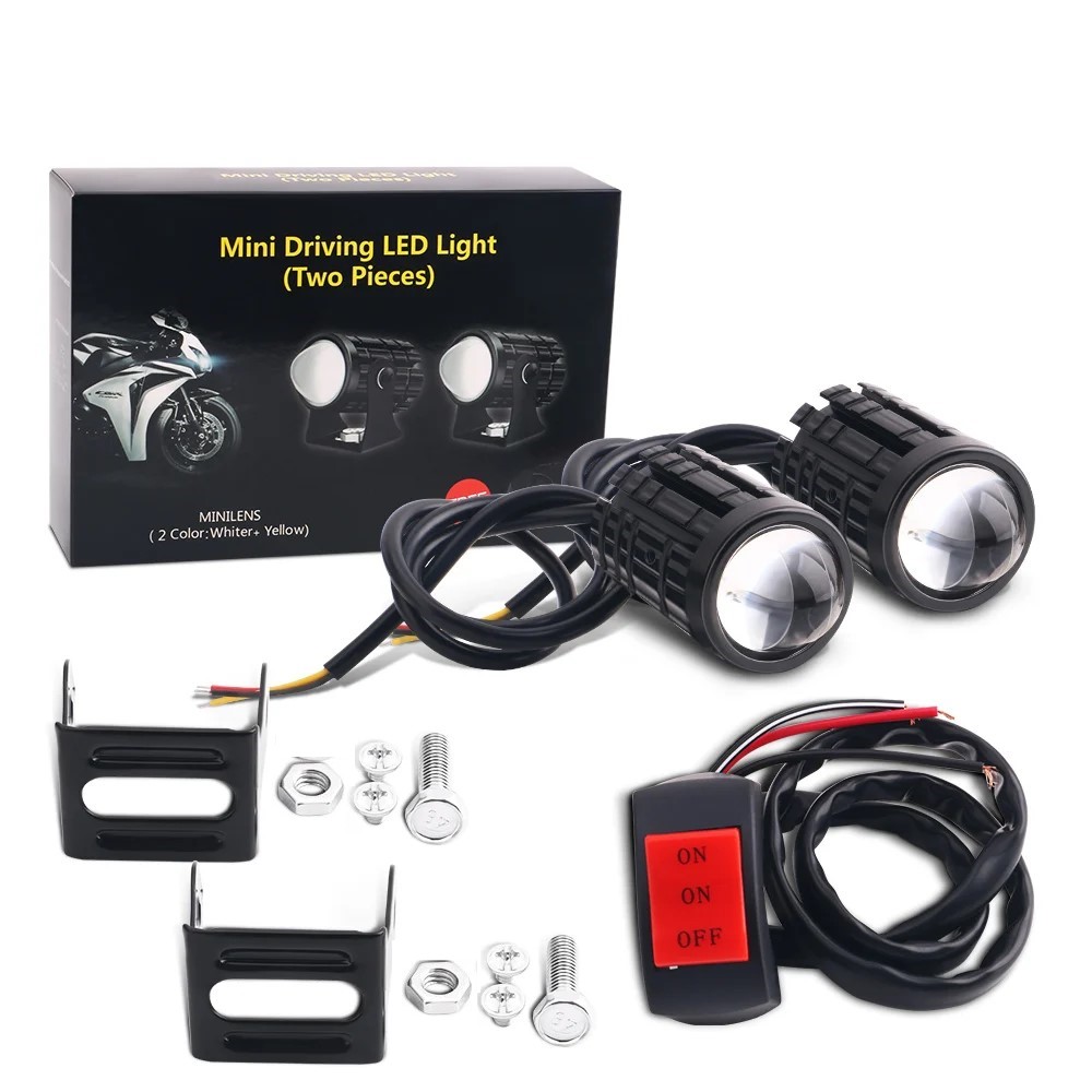 Universal Motorcycle Led Headlight Projector - 1/2PCS Universal รถจักรยานยนต์ LED ไฟหน้าโปรเจคเตอร์เลนส์ Dual