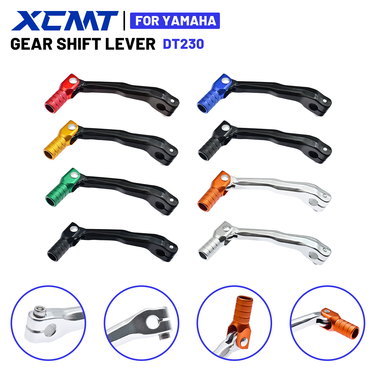Riding Gear - คันเกียร์อลูมิเนียม CNC แบบพับได้ สำหรับรถมอเตอร์ไซค์ Yamaha DT230