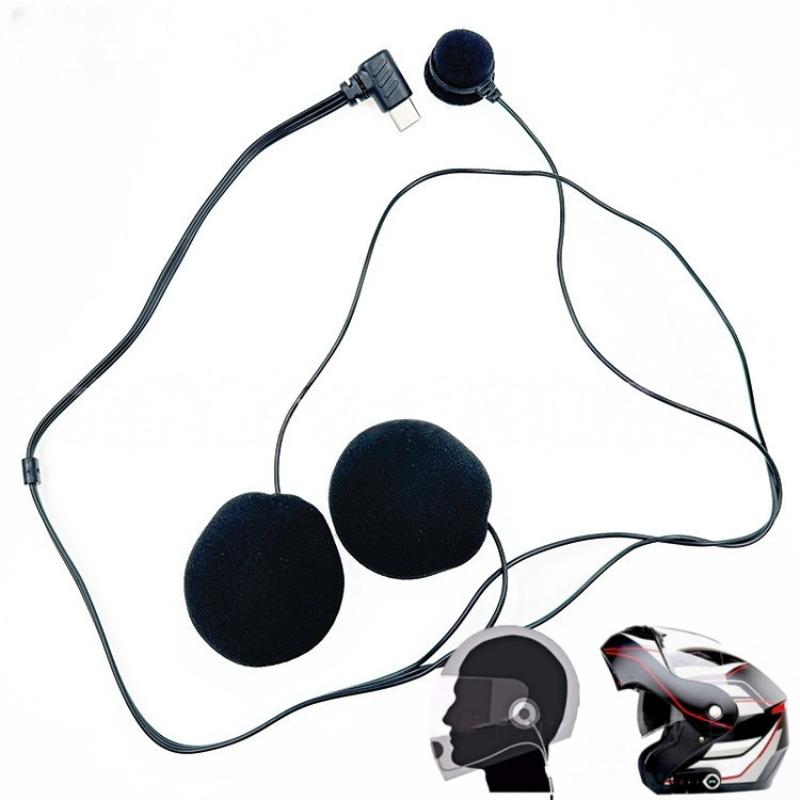 Full Face Motorcycle Helmet With Bluetooth - 1 ชิ้น Type-C ปลั๊ก HD ลดเสียงรบกวนรถจักรยานยนต์หมวกกันน็อคแบบเต็มหน้าชุดหูฟังไมโครโฟนซอฟท์ไมค์สำหรับ