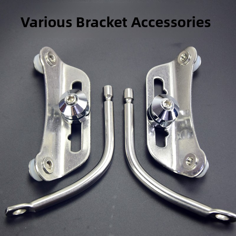 Motorcycle Parts - อุปกรณ์เสริมสำหรับยึดกระจกบังลมรถจักรยานยนต์ ชิ้นส่วนยึดกระจกบังลม พร้อมสกรู แผ่นรอง และปุ่ม สำหรับผู้ชายและผู้หญิง