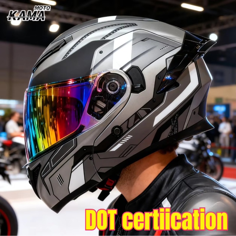 หมวกกันน็อคมอเตอร์ไซค์ได้รับกา - Modular Flip Up Motorcycle Helmet Dot Approved บทวิจารณ์และราคา