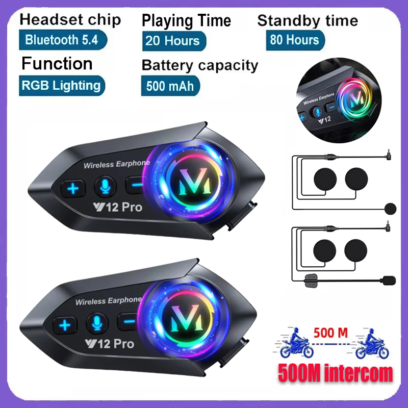 Y20 Pro 1/2x ชุดหูฟังอินเตอร์ค - Full Face Motorcycle Helmet With Bluetooth บทวิจารณ์และราคา