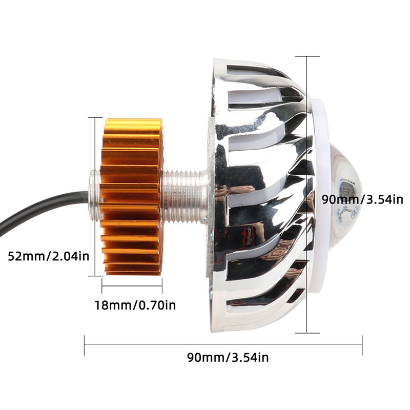 1pcs ไฟหน้ารถจักรยานยนต์ Dual  - Universal Motorcycle Led Headlight Projector บทวิจารณ์และราคา