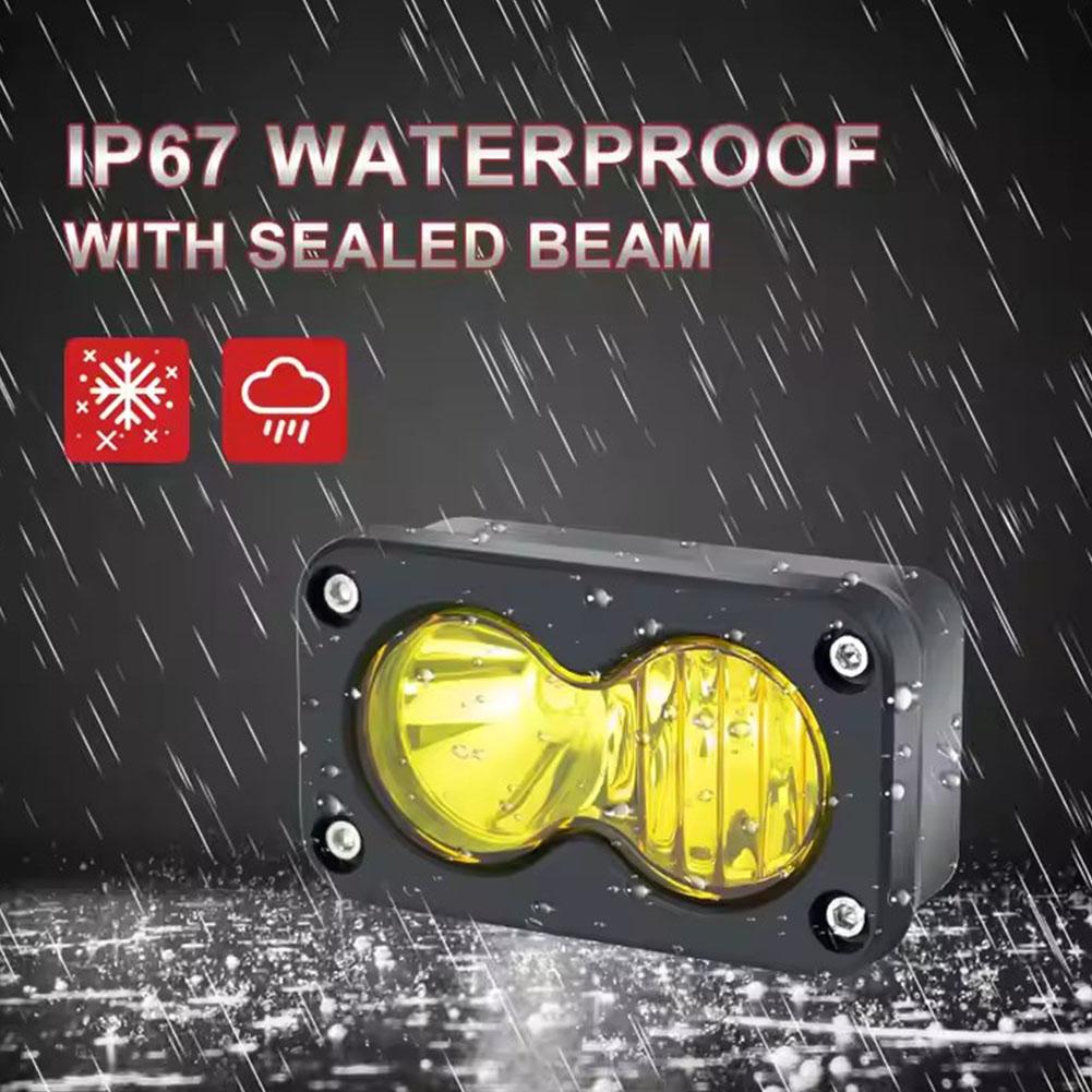 20W LED ไฟหน้า 3 นิ้ว Square F - Universal Motorcycle Led Headlight Projector บทวิจารณ์และราคา