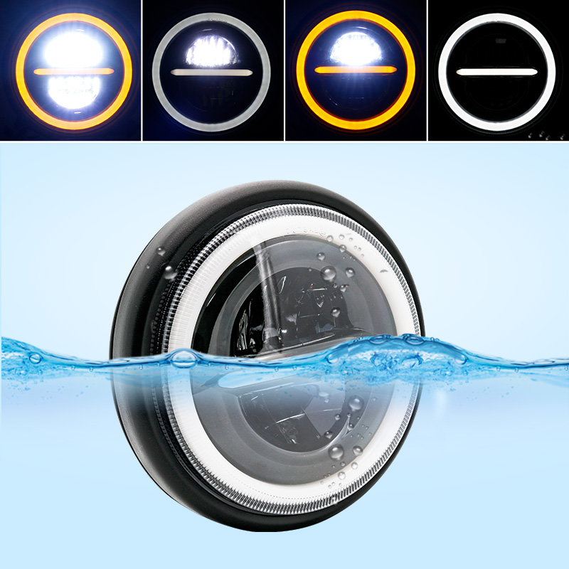 ไฟหน้ามอเตอร์ไซค์ LED 7.5นิ้วห - Universal Motorcycle Led Headlight Projector บทวิจารณ์และราคา