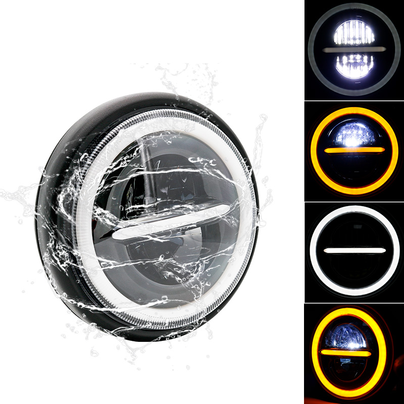 ไฟหน้ามอเตอร์ไซค์ LED 7.5นิ้วห - Universal Motorcycle Led Headlight Projector บทวิจารณ์และราคา