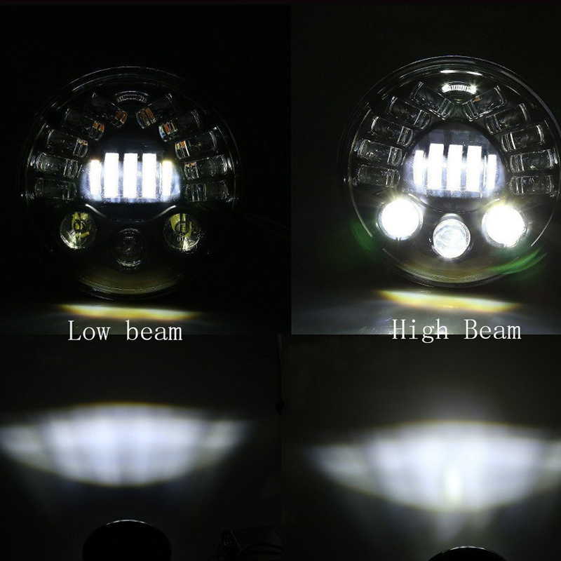 ไฟหน้าโปรเจคเตอร์ LED ทรงกลมแบ - Universal Motorcycle Led Headlight Projector บทวิจารณ์และราคา