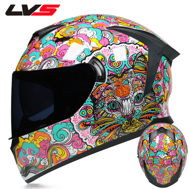 หมวกกันน็อคมอเตอร์ไซค์ LVS แบบ - Full Face Motorcycle Helmet With Bluetooth บทวิจารณ์และราคา